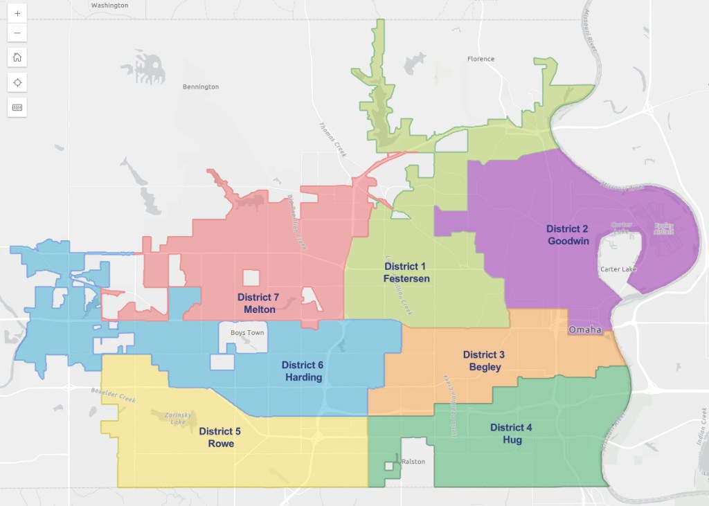 Omaha City Council District Map | Courtesy: Omaha Council Office
