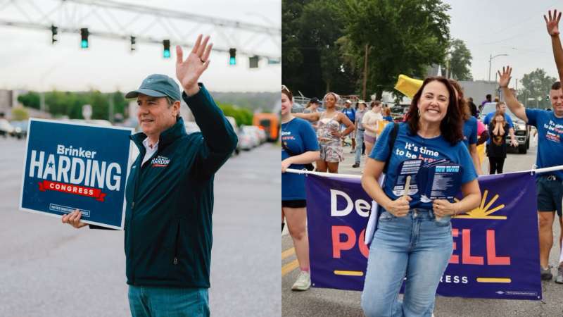 House candidates for Nebraska's 2nd Congressional District: Republican Brinker Harding (left) and Democrat Denise Powell (right) | Photos: Harding for Congress/Powell for Congress