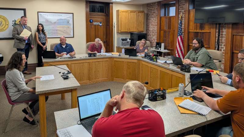 The Cass County Board of Commissioners hold a public hearing and vote on a proposed set of regulations—and a moratorium—on data center project on Tuesday, Aug. 11, 2026. | Photo: Chase Porter/Courier Nebraska