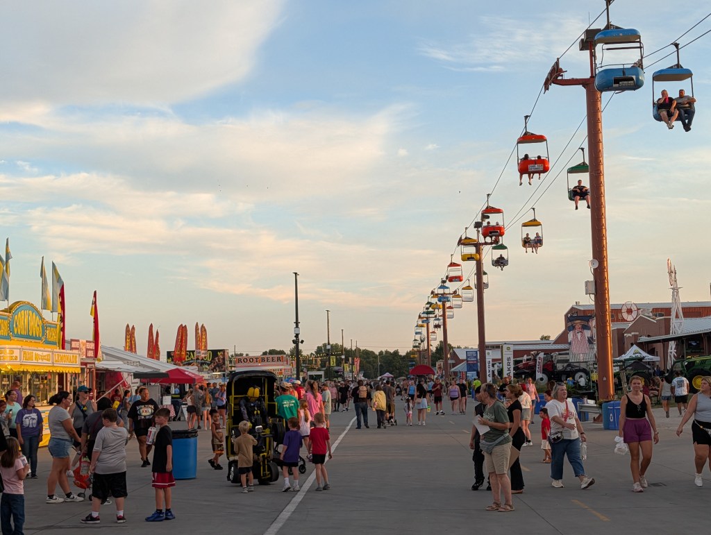 Fairgoers roam the Nebraska State Fairgrounds on Tuesday, Sept. 1, 2026. | Photo: Chase Porter/Courier Nebraska
